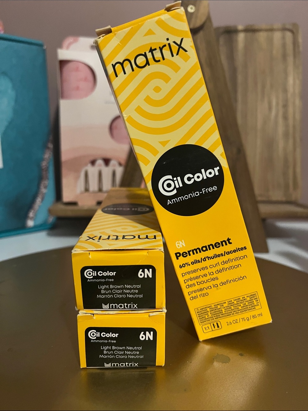 Matrix Ammonia Free- Coil Color 6N Light Brown Neutral Hair Color Qty 3